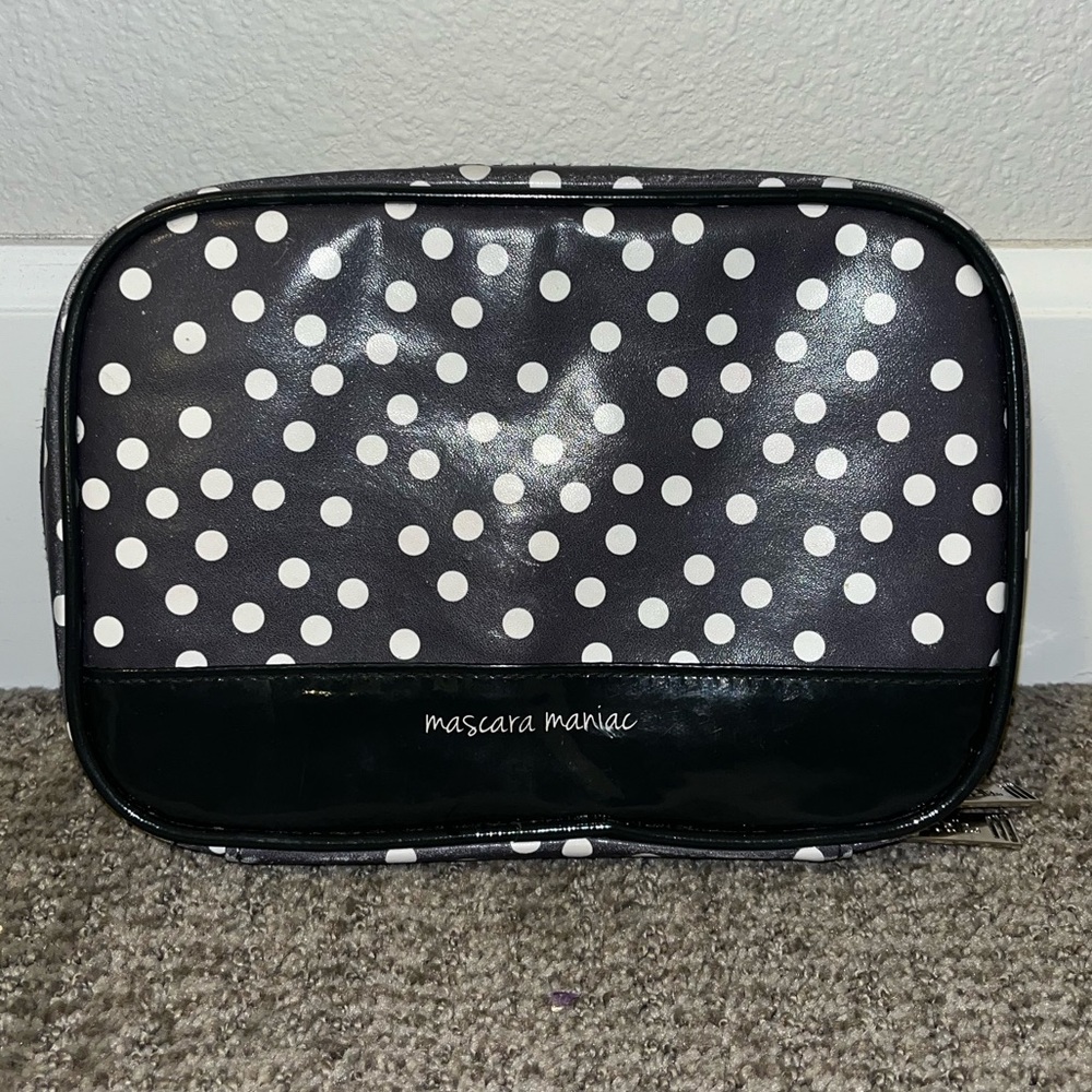travel makeup bag- mascara maniac